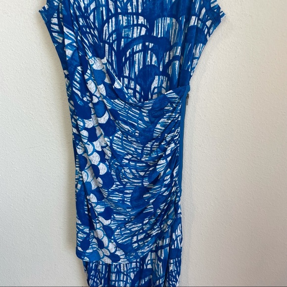 Tracy Reese Draped T Dress Sleeveless Blue - Picture 3 of 13